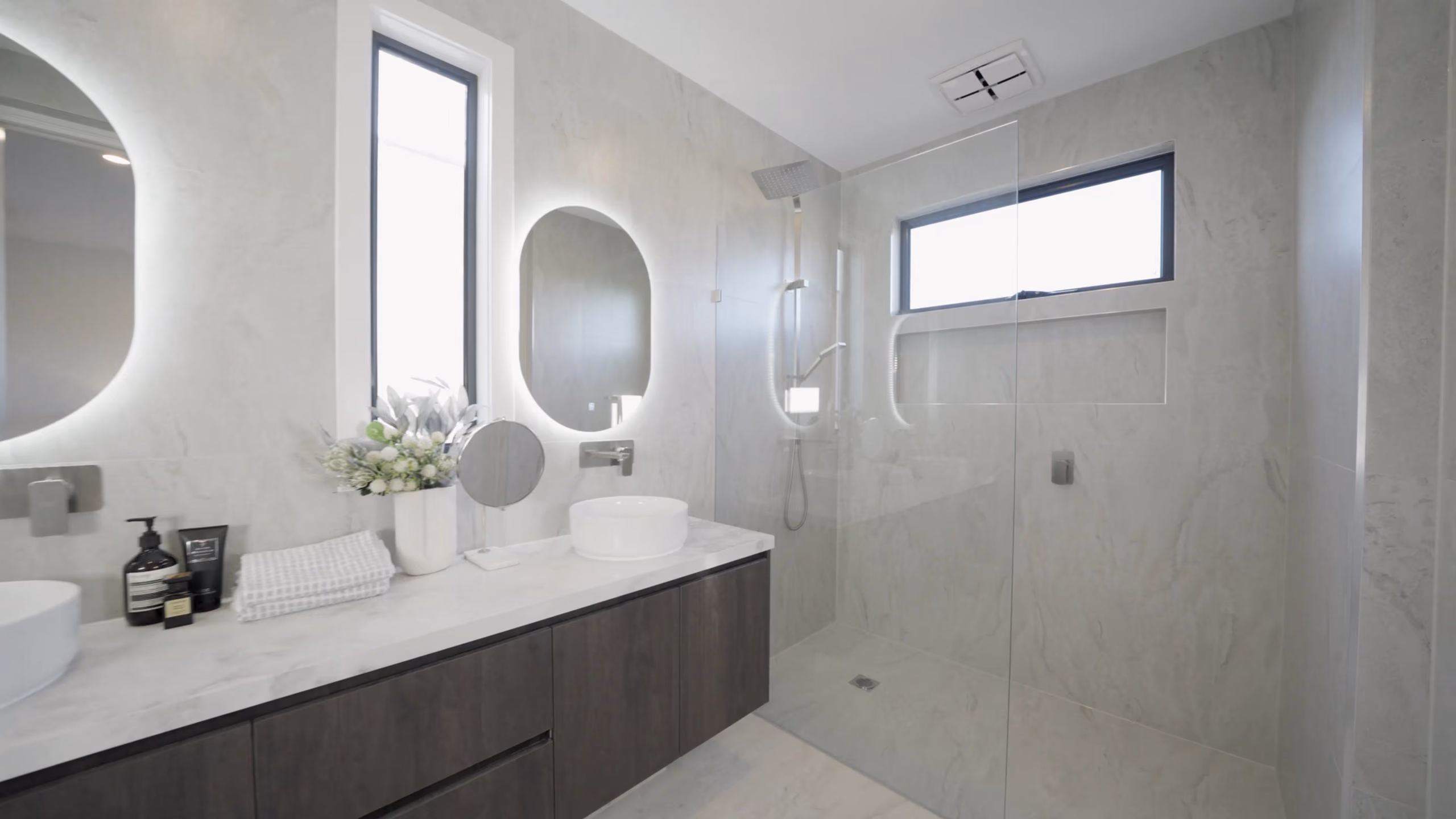 Longmere bathroom with a freestanding bath